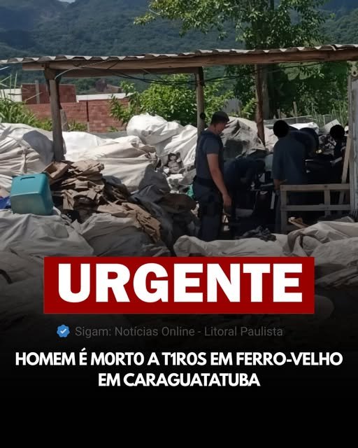 𝐍𝐨𝐭𝐢́𝐜𝐢𝐚𝐬 𝐎𝐧𝐥𝐢𝐧𝐞-𝐋𝐢𝐭𝐨𝐫𝐚𝐥 𝐏𝐚𝐮𝐥𝐢𝐬𝐭𝐚 – Um homem foi m0rto a tir0s dentro de um ferro-velho localizado n