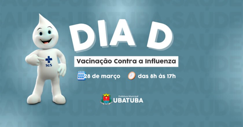 Vacinação contra Influenza na Ubatuba no sábado, 28