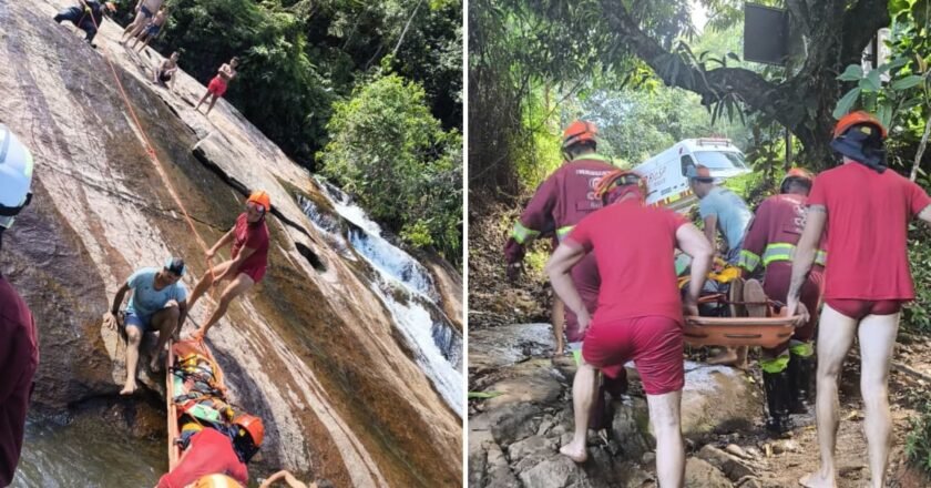 Turistas feridos em queda na cachoeira do Prumirim no litoral norte de SP
