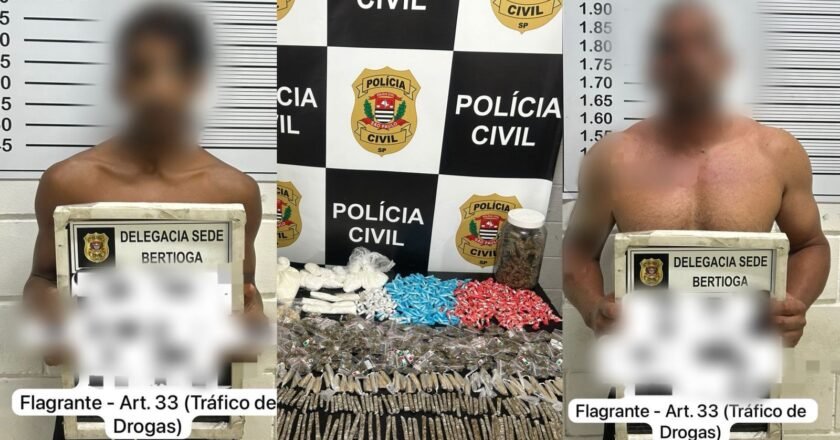 Dupla é presa em Bertioga com drogas escondidas em mata