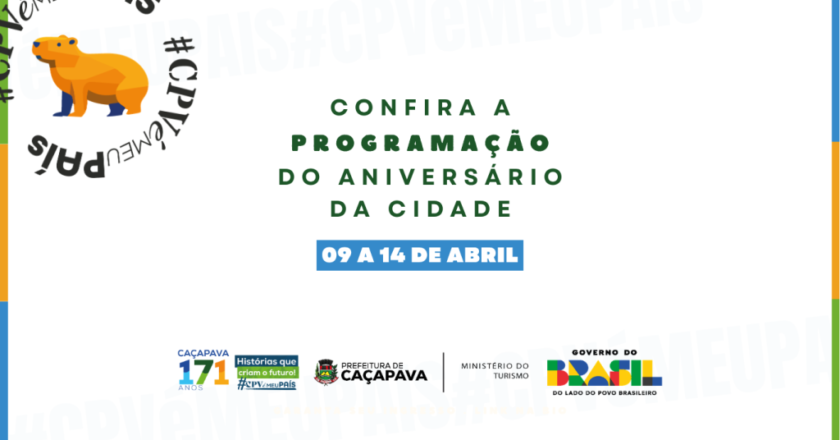 Caçapava comemora 171 anos com festivais e atividades inéditas