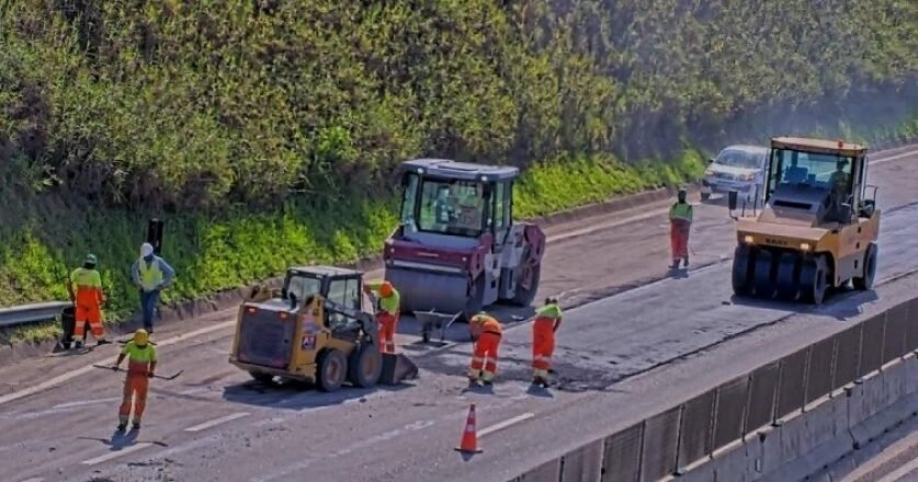 Rodovia dos Tamoios ganha novo asfalto no trecho da Serra Antiga