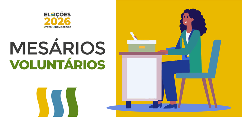 Inscrições para mesários começam em março de 2026