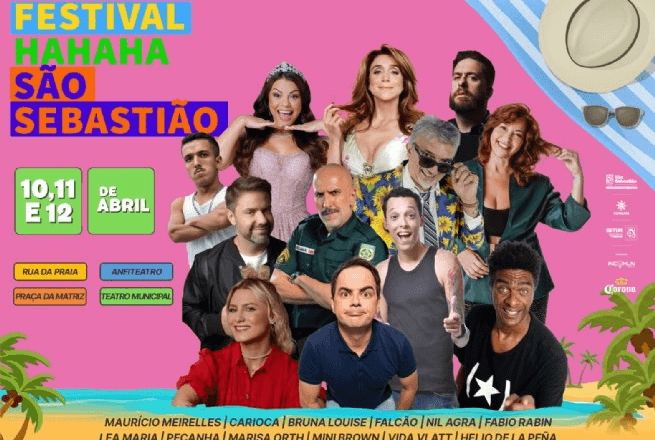 São Sebastião sedia Festival HAHAHA com 15 atrações em abril