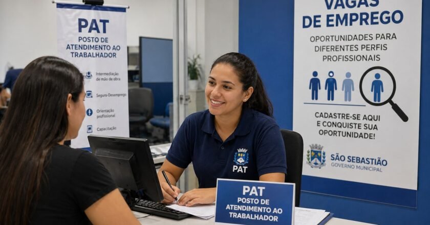 São Sebastião oferece vagas de emprego em diferentes setores