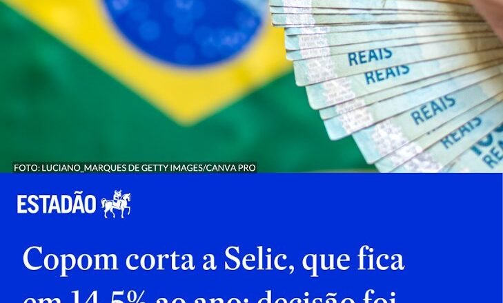 Copom corta Selic para 14,5% ao ano