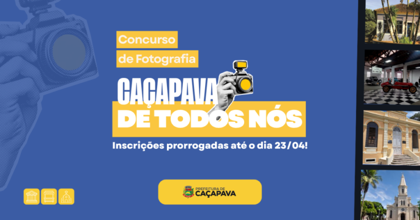 Incrições prorrogadas para o Concurso de Fotografia “Caçapava de Todos Nós”