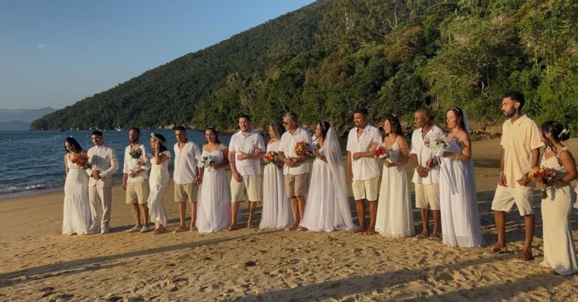 Ilha Anchieta recebe casamento comunitário para casais de baixa