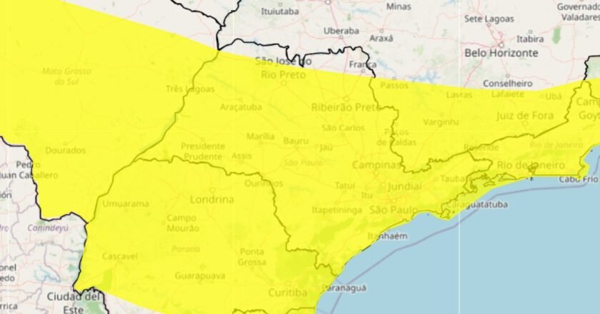 Fim de semana terá alerta de tempestade no Vale