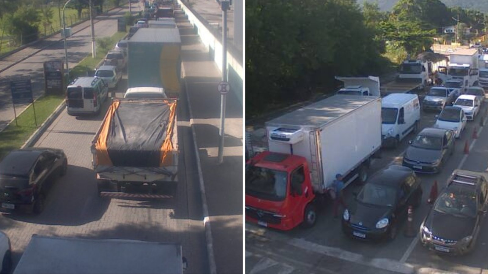 Maré baixa interrompe tráfego de veículos pesados nas balsas
